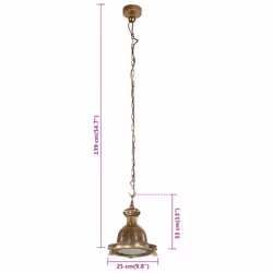 vidaXL Pendant Lighting Indoor Ceiling Light FixtureÂ Hanging Lamp Aluminium