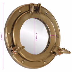 vidaXLÃÂ Porthole MirrorÃÂ Wall Hanging Home Chic DecorativeÃÂ Aluminium and Glass