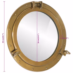 vidaXLÃÂ Porthole MirrorÃÂ Wall Hanging Home Chic DecorativeÃÂ Aluminium and Glass