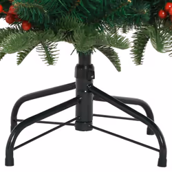 vidaXL Artificial Hinged Christmas Tree Pre Lit Xmas Tree with Cones & Berries - 150 cm - Additional view 5