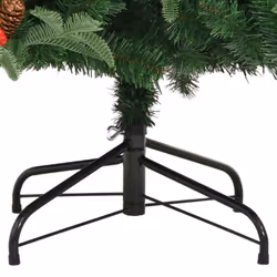 vidaXL Artificial Hinged Christmas Tree Pre Lit Xmas Tree with Cones & Berries - 210 cm - Additional view 5