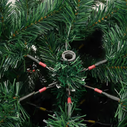vidaXL Artificial Hinged Christmas Tree Pre Lit Xmas Tree with Cones & Berries - 210 cm - Additional view 6