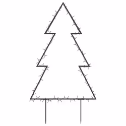 vidaXL Christmas Light Decoration Xmas Stake Light with Spikes Tree 80 LEDs - Additional view 4