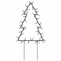 vidaXL Christmas Light Decorations Stake Light with Spikes 3 pcs Tree 50 LEDs