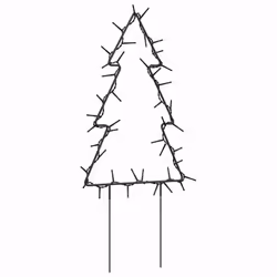 vidaXL Christmas Light Decorations Stake Light with Spikes 3 pcs Tree 50 LEDs - Additional view 5