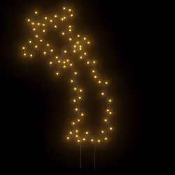 vidaXL Christmas Light Decoration Xmas Stake Light with Spikes Meteor 80 LEDs