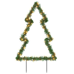 vidaXL Christmas Light Decoration Stake Light with Ground Spikes Tree 115 LEDs