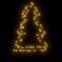 vidaXL Christmas Light Decoration Stake Light with Ground Spikes Tree 115 LEDs