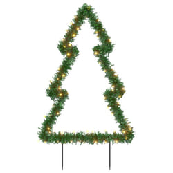 vidaXL Christmas Light Decoration Xmas Stake Light with Spikes Tree 80 LEDs