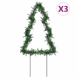 vidaXL Christmas Light Decorations Stake Light with Spikes 3 pcs Tree 50 LEDs