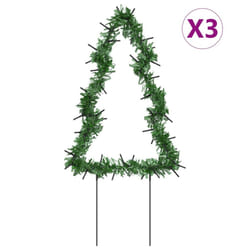 vidaXL Christmas Light Decorations Stake Light with Spikes 3 pcs Tree 50 LEDs