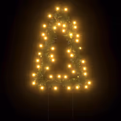 vidaXL Christmas Light Decorations Stake Light with Spikes 3 pcs Tree 50 LEDs - Additional view 4