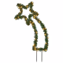 vidaXL Christmas Light Decoration Xmas Stake Light with Spikes Meteor 80 LEDs