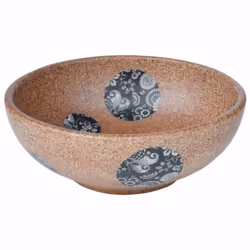 vidaXL Countertop Basin Bathroom Sink Wash Basin Vessel Sink Round Ceramic - brown