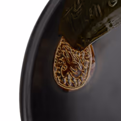 vidaXL Countertop Basin Bathroom Sink Wash Basin Vessel Sink Round Ceramic - black - Additional view 4
