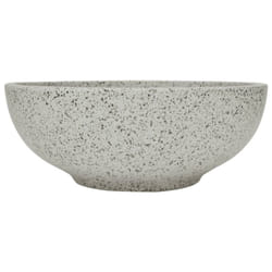 vidaXL Countertop Basin Bathroom Sink Wash Basin Vessel Sink Round Ceramic - light grey