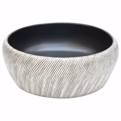vidaXL Countertop Basin Bathroom Sink Wash Basin Vessel Sink Round Ceramic - black and grey