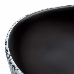 vidaXL Countertop Basin Bathroom Sink Wash Basin Vessel Sink Oval Ceramic - black and blue, 47 x 33 x 13 cm - Additional view 6