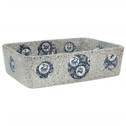 vidaXL Countertop Basin Bathroom Sink Vessel Multicolour Rectangular Ceramic - multicolour