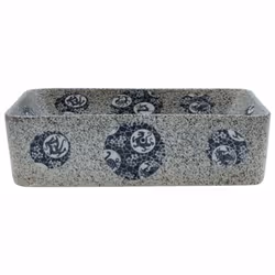 vidaXL Countertop Basin Bathroom Sink Vessel Multicolour Rectangular Ceramic - multicolour