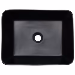 vidaXL Countertop Basin Bathroom Sink Vessel Multicolour Rectangular Ceramic - black and brown - Additional view 5