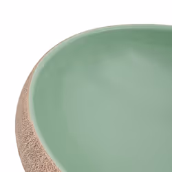 vidaXL Countertop Basin Bathroom Sink Wash Basin Vessel Sink Oval Ceramic - green and brown, 59 x 40 x 15 cm - Additional view 6