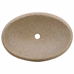 vidaXL Countertop Basin Bathroom Sink Wash Basin Vessel Sink Oval Ceramic - sand, 59 x 40 x 15 cm - Additional view 5