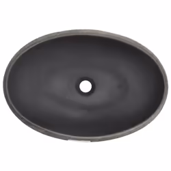vidaXL Countertop Basin Bathroom Sink Wash Basin Vessel Sink Oval Ceramic - black and grey, 59 x 40 x 15 cm - Additional view 5
