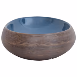 vidaXL Countertop Basin Bathroom Sink Wash Basin Vessel Sink Oval Ceramic - brown and blue, 59 x 40 x 15 cm - Additional view 4