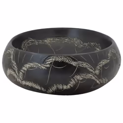 vidaXL Countertop Basin Bathroom Sink Wash Basin Vessel Sink Oval Ceramic - black and white, 59 x 40 x 15 cm - Additional view 4