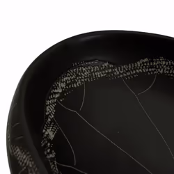 vidaXL Countertop Basin Bathroom Sink Wash Basin Vessel Sink Oval Ceramic - black and white, 59 x 40 x 15 cm - Additional view 6