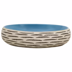 vidaXL Countertop Basin Bathroom Sink Wash Basin Vessel Sink Oval Ceramic - light blue, 59 x 40 x 15 cm - Additional view 2