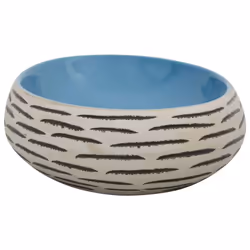 vidaXL Countertop Basin Bathroom Sink Wash Basin Vessel Sink Oval Ceramic - light blue, 59 x 40 x 15 cm - Additional view 4
