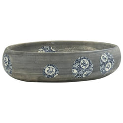 vidaXL Countertop Basin Bathroom Sink Wash Basin Vessel Sink Oval Ceramic - grey, 59 x 40 x 15 cm