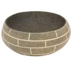 vidaXL Countertop Basin Bathroom Sink Wash Basin Vessel Sink Oval Ceramic - dark grey, 59 x 40 x 15 cm - Additional view 4