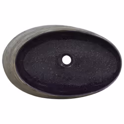 vidaXL Countertop Basin Bathroom Sink Wash Basin Vessel Sink Oval Ceramic - purple, 59 x 40 x 14 cm - Additional view 5