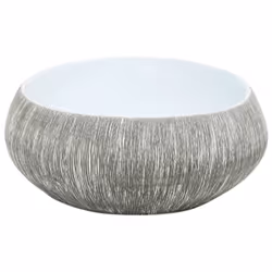vidaXL Countertop Basin Bathroom Sink Wash Basin Vessel Sink Oval Ceramic - grey and blue, 59 x 40 x 15 cm - Additional view 4