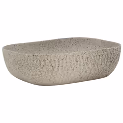 vidaXL Countertop Basin Bathroom Sink Wash Basin Vessel Sink Oval Ceramic - grey, 48 x 37.5 x 13.5 cm