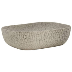 vidaXL Countertop Basin Bathroom Sink Wash Basin Vessel Sink Oval Ceramic - grey, 48 x 37.5 x 13.5 cm