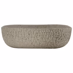 vidaXL Countertop Basin Bathroom Sink Wash Basin Vessel Sink Oval Ceramic - grey, 48 x 37.5 x 13.5 cm