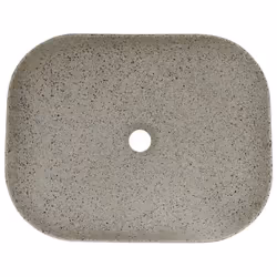 vidaXL Countertop Basin Bathroom Sink Wash Basin Vessel Sink Oval Ceramic - grey, 48 x 37.5 x 13.5 cm - Additional view 5