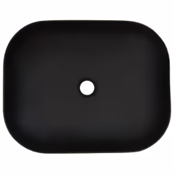 vidaXL Countertop Basin Bathroom Sink Wash Basin Vessel Sink Oval Ceramic - black and grey, 48 x 37.5 x 13.5 cm - Additional view 5
