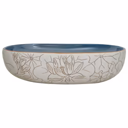 vidaXL Countertop Basin Bathroom Sink Wash Basin Vessel Sink Oval Ceramic - sand, 59 x 40 x 14 cm - Additional view 2
