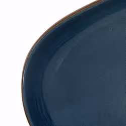 vidaXL Countertop Basin Bathroom Sink Wash Basin Vessel Sink Oval Ceramic - brown and blue, 59 x 40 x 14 cm - Additional view 6