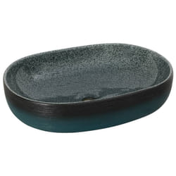vidaXL Countertop Basin Bathroom Sink Wash Basin Vessel Sink Oval Ceramic - turquoise, 59 x 40 x 14 cm