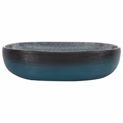 vidaXL Countertop Basin Bathroom Sink Wash Basin Vessel Sink Oval Ceramic - turquoise, 59 x 40 x 14 cm