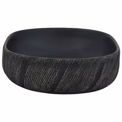 vidaXL Countertop Basin Bathroom Sink Wash Basin Vessel Sink Oval Ceramic - black, 59 x 40 x 14 cm - Additional view 4