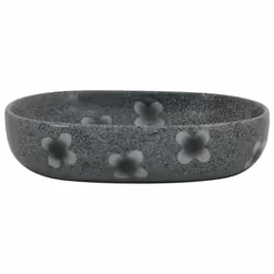vidaXL Countertop Basin Bathroom Sink Wash Basin Vessel Sink Oval Ceramic - blue, 59 x 40 x 14 cm - Additional view 2