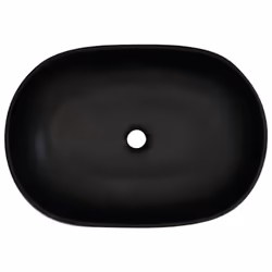 vidaXL Countertop Basin Bathroom Sink Wash Basin Vessel Sink Oval Ceramic - grey and brown, 59 x 40 x 14 cm - Additional view 5