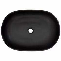 vidaXL Countertop Basin Bathroom Sink Wash Basin Vessel Sink Oval Ceramic - black and grey, 59 x 40 x 14 cm - Additional view 5